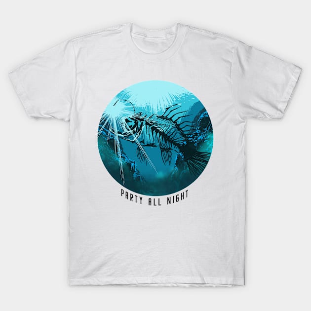 Angler fish, Electronic, Music, Party, Festival T-Shirt by Strohalm